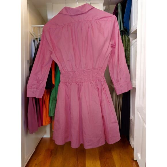 NWT - Zara Pink Poplin Mini Dress Size: S - Picture 4 of 5